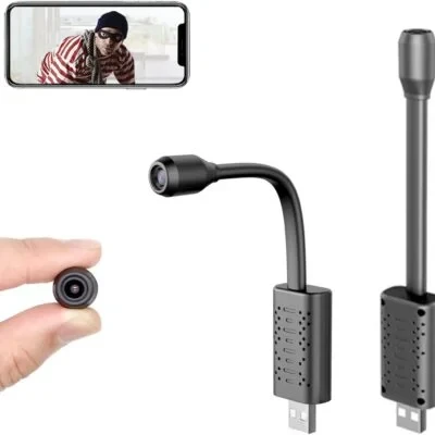 1080P Wifi Live Monitoring USB Plug Camera, 140d Wide Angle Live View Mobile App Spy Camera, Flexi Neck Motion Detection hidden Camera, USB Plug Small Secret Home Security Camera