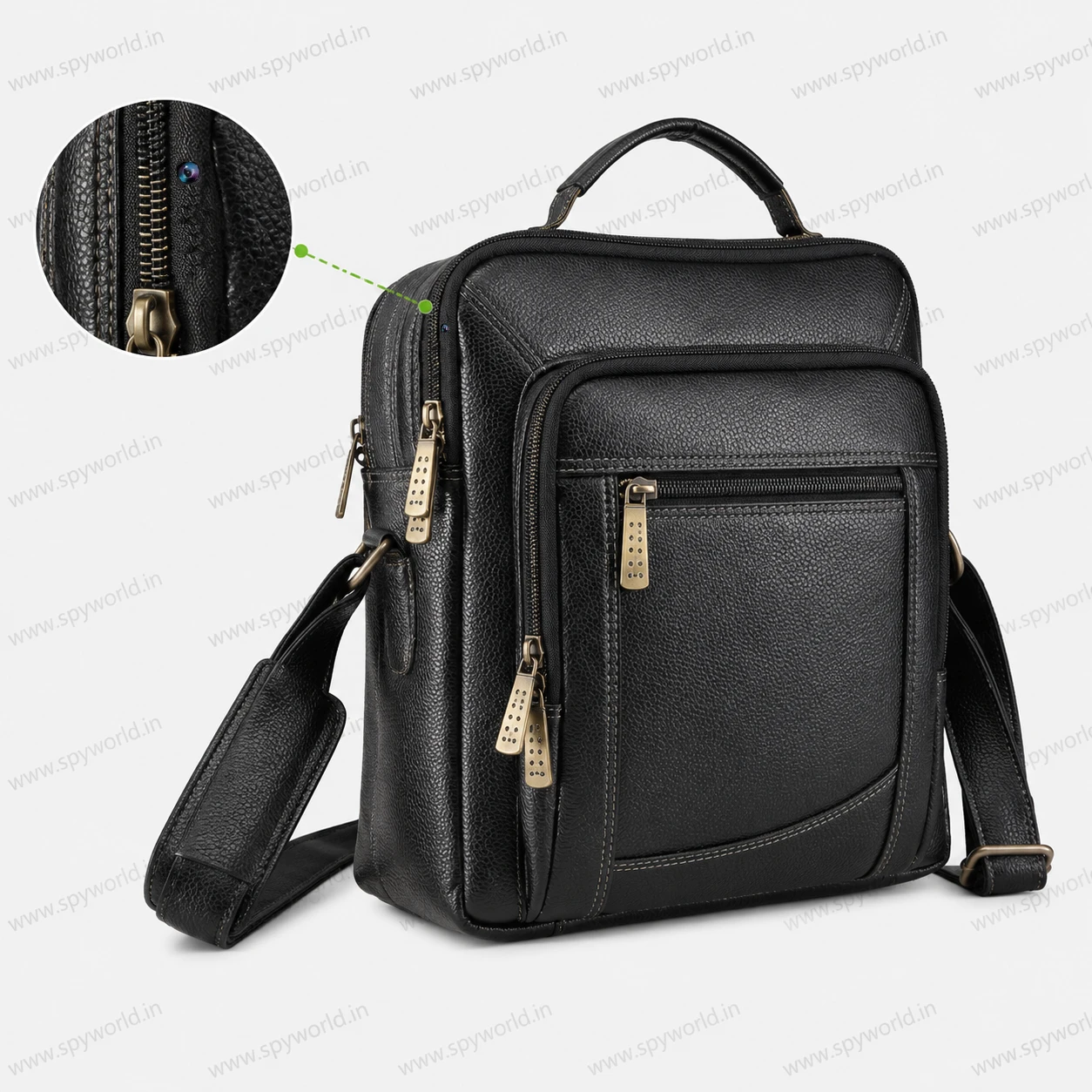 1080P HD WiFi Spy Camera Shoulder Bag, Beside Camera Lens Hidden Camera Shoulder Bag with Live Monitoring, Motion Detection & 24H Battery