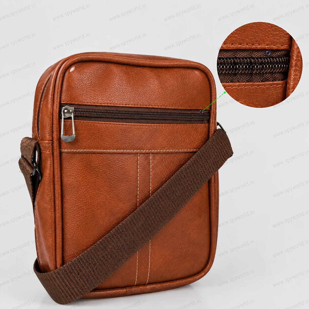 1080P HD WiFi Spy Camera Shoulder Bag, On top Camera Lens Hidden Camera Shoulder Bag with Live Monitoring, Motion Detection & 24H Battery