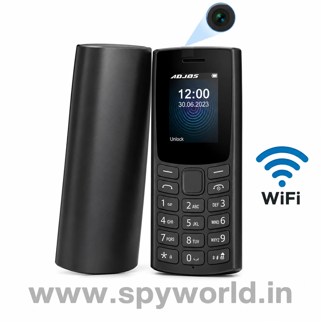 1080P HD WiFi Keypad Mobile Spy Camera, Hidden Camera Mobile with Live Monitoring