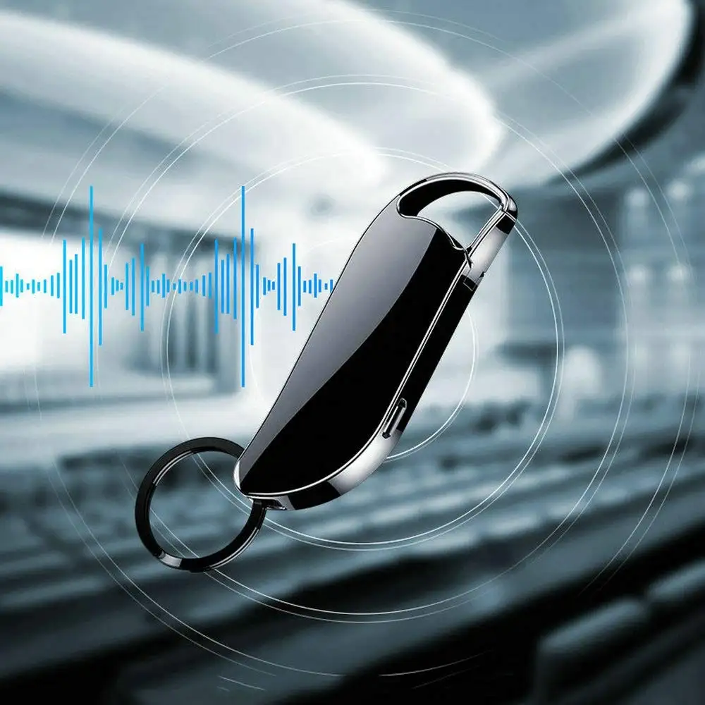Spy Keychain Voice Recorder, 20Hours Battery Backup with Sensitive Noise Recording Mode, Voice Activated Recording Device, Triple Noise Reduction Spy Small Audio Recording with Inbuilt Memory 32gb Spy Voice Recorder - Image 3