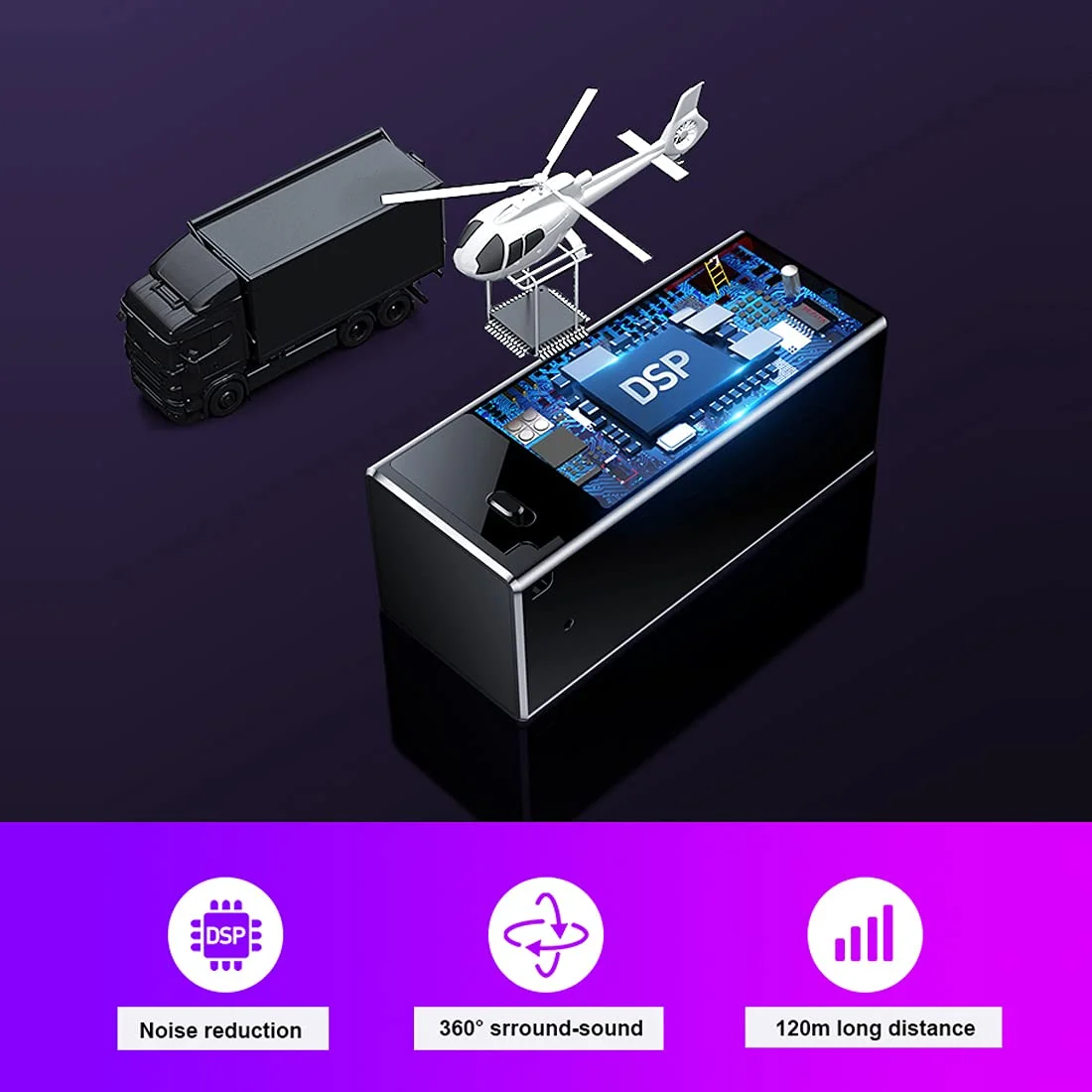 Spy Voice Recorder, Mini Voice Recorder with Sensitive Noise Recording Mode, Voice Activated Audio Recording, 7 Days Battery Backup, Surrounding Noise Cancellation Gives Crystal Clear Audio - Image 5