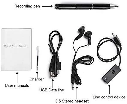 Spy Pen Digital Voice Recorder, Mini Voice Recorder with Sensitive Noise Recording Mode, Voice Activated Audio Recording, 36 Hours Long Battery Backup Spy Pen Recorder Perfect for Meetings, Classes, Interview, Speech - Image 8