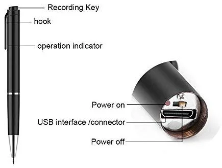 Spy Pen Digital Voice Recorder, Mini Voice Recorder with Sensitive Noise Recording Mode, Voice Activated Audio Recording, 36 Hours Long Battery Backup Spy Pen Recorder Perfect for Meetings, Classes, Interview, Speech - Image 7