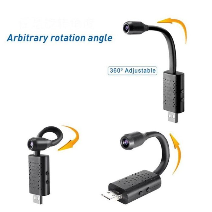 1080p HD USB Universal WiFi Mini Flexi Neck Camera, 140° Wide View Angle Loop Recording Security Camera, Wifi USB Camera Live Remote Monitoring for Mobile Phone, Window Pc Security Camera - Image 3