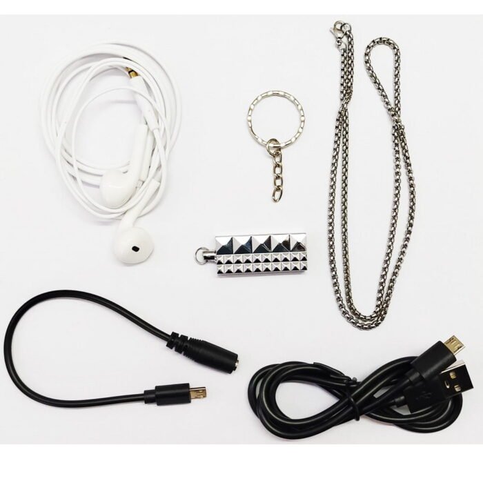 Hidden Keychain Audio Recorder Necklace Spy Voice Recording Device - Image 8