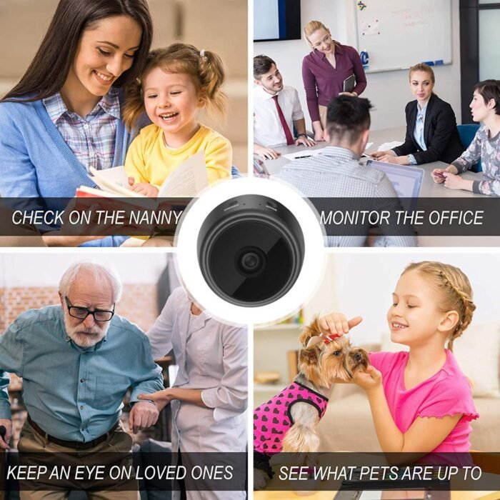 WiFi Mini Magnetic Wireless Spy Hidden Camera, HD 1080P Small Portable Round Hidden Camera, 150° Wide Angle Indoor Security Spy Camera, Motion Detection, Instant Notifications Night Vision Spy Camera - Image 6