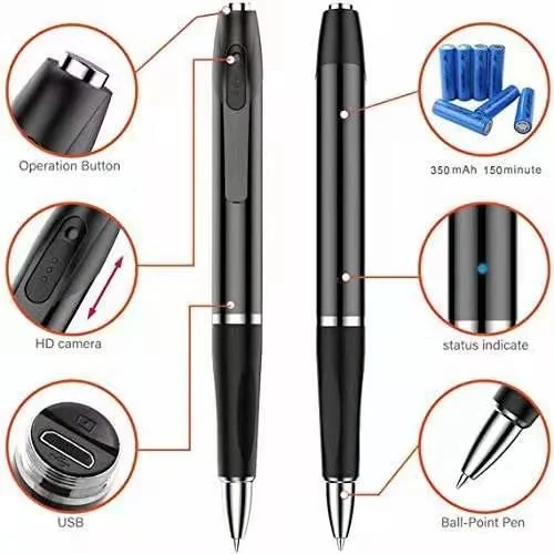 1080P HD Hidden Pen Camera Spy Audio Video Recorder, Up to 90 mint Battery - Image 7