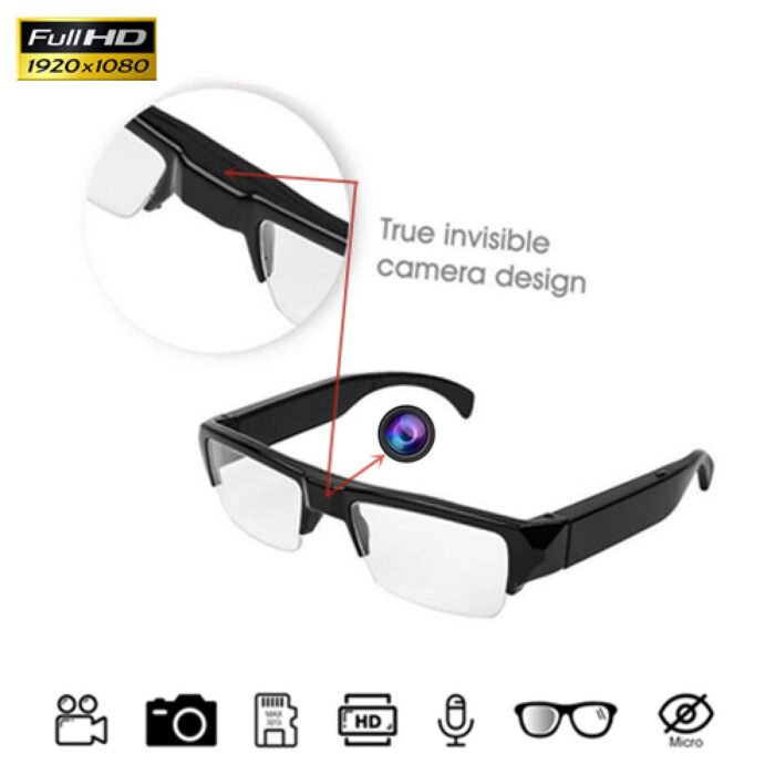 Full HD Half Frame Spy Specs Camera HD Eye Glasses Hidden Camera Audio Video Recorder - Image 5