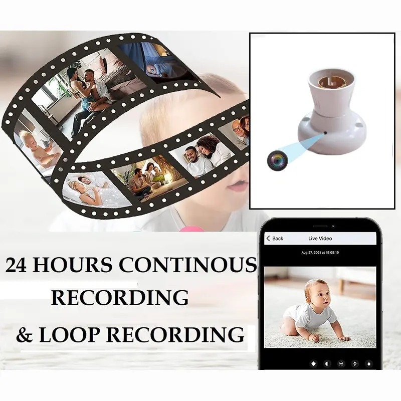 spy camera bulb holder