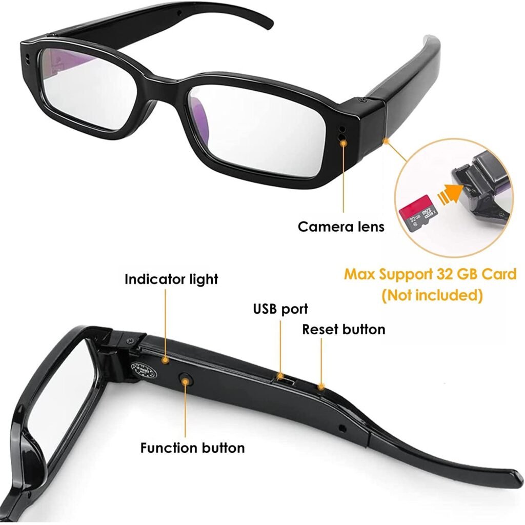 Trending 70P Pinhole Spy Camera Glasses Eyewear Spy World
