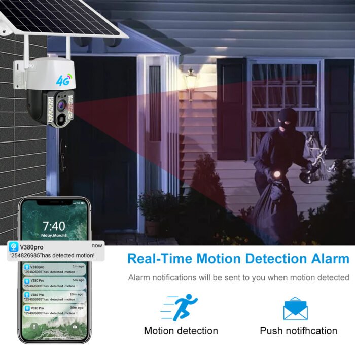 Night Vision 2MP 4G Solar Powered Security Camera - Image 3