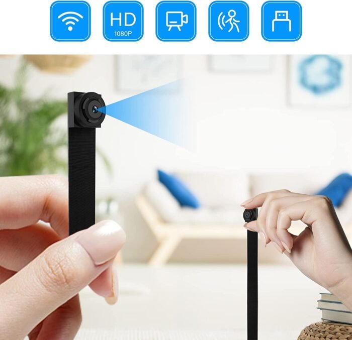1080P HD WiFi Button Camera Live Monitoring, Smallest Spy Camera Module, WiFi Spy Hidden Camera Motion Detection, Remote Live View, Micro Pinhole Lens Hidden Camera - Image 2