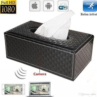 WiFi Tissue Paper Box Camera With HD 1080P Quality Audio Video Motion Detection Recording Hidden Spy Camera, Live Monitoring, Long Battery Backup Hidden Camera