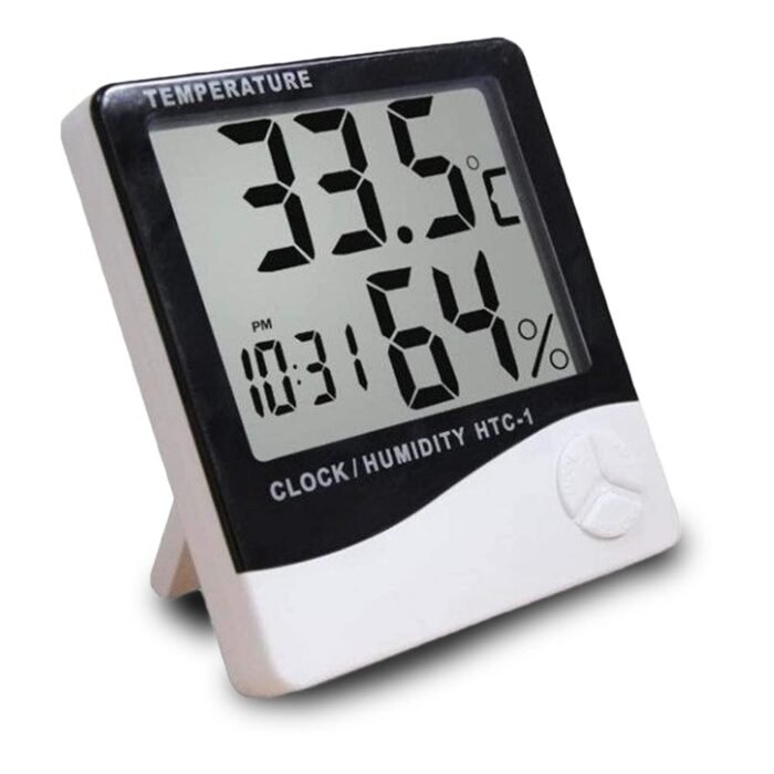 4K FHD Wifi Room Thermometer Spy Camera with Clock, Motion Detection, Live Monitoring for Easy to hide multiple places Office Home Hidden Camera