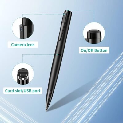 1080P HD Spy Pen Camera,  Up to 90 Min Battery Backup Portable Pocket Security Camera for Home Office Mattings Surveillance