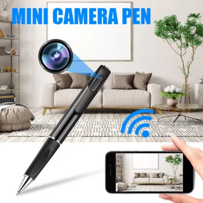 Full HD WiFi Spy Camera Pen with Audio Recording, Live Monitoring Hidden Pen Camera Up to 90 Minutes Audio Video Recording Battery Backup, Spy Wifi Wireless Pen Camera Device