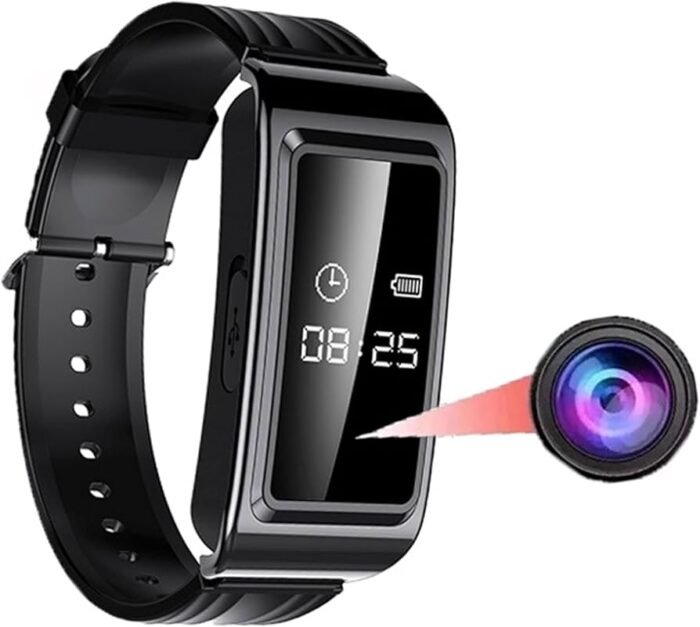 HD Mini Spy Camera Smart Watch Audio Video Recorder, Wristband Sport Watch Hidden Camera Home Security Surveillance Camcorder, Inbuilt 32 GB memory