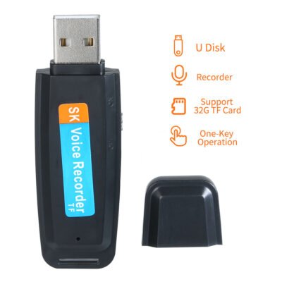 USB Voice Recorder Pen Drive Flash Drive, 5 Hours Battery Backup USB Pen Drive Audio Recorder, Pen Drive Hidden Voice Recorder