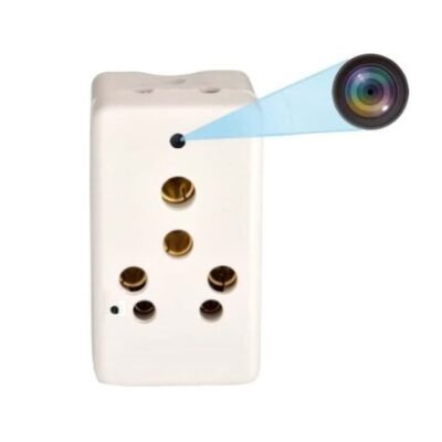 Full HD WiFi Spy Camera 3 Pin Multi Plug Cam, 3 Pin Plug Socket Hidden Camera, Audio and Video Recording Live Monitoring Spy Camera, Wifi Hidden Camera in 3 Pin Multi Plug 6/16a