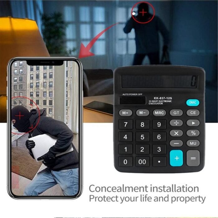 WIFI Calculator Spy Camera with Live Streaming, Desktop Calculator Hidden Spy Security Camera, Spy Camera 4K Wi-Fi Calculator Camera with Audio Video Recording Watch Live Surveillance Security Camera - Image 5
