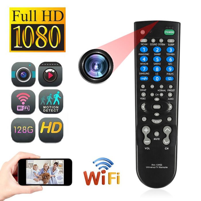 4K WiFi Spy Camera TV Remote, Live Monitoring Hidden Camera TV Remote, TV Remote Hidden Camera with Motion Alert - Image 4